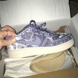 velvet Nike Air Force ones